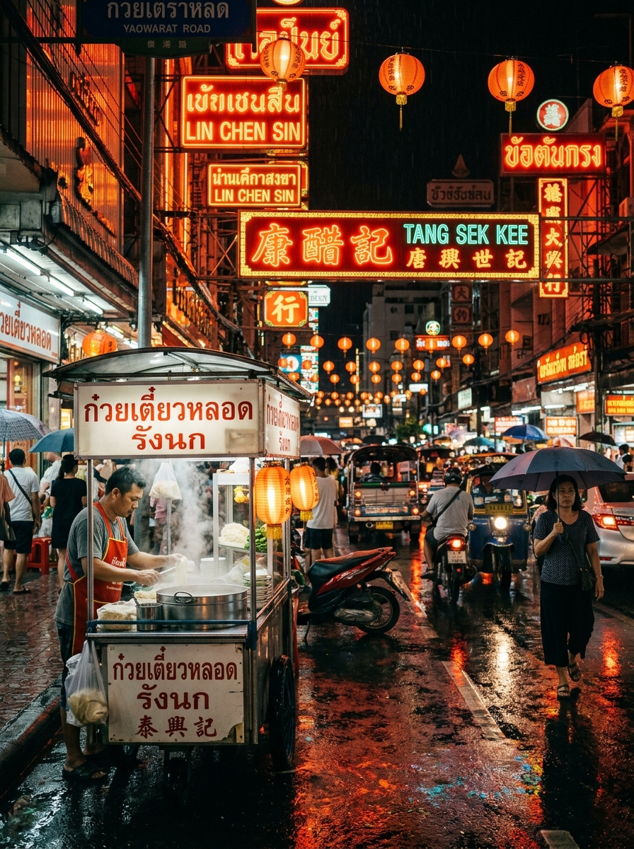 Chinatown Yaowarat at Night · Bangkok